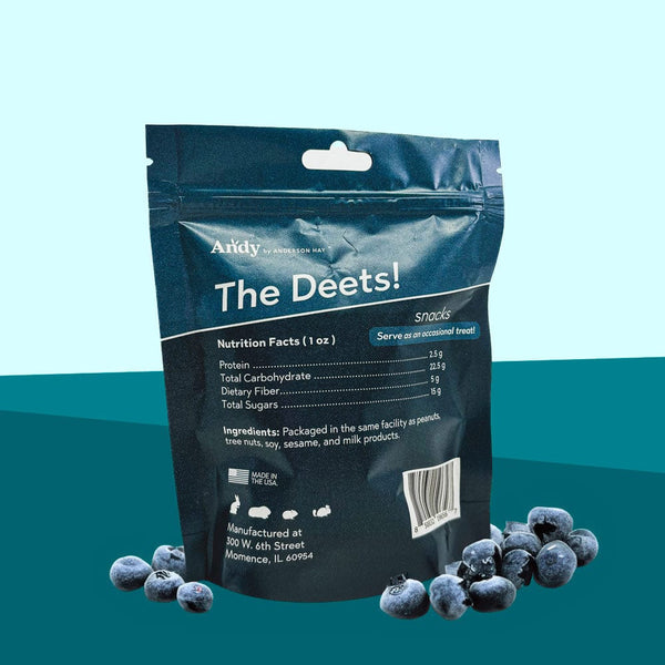 Andy by Anderson Hay Treats Andy Snacks - Freeze Dried Blueberries